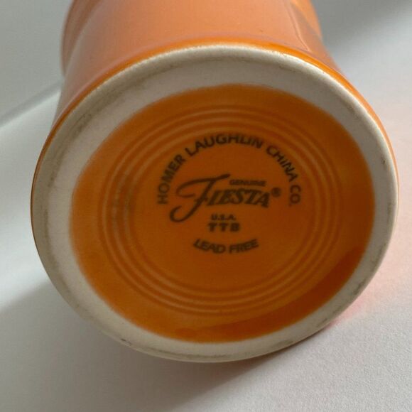 Fiestaware Tangerine Discontinued 6.5oz Tumbler - Picture 3 of 4